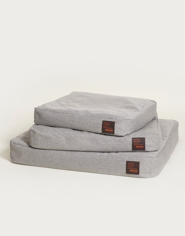 Coussin pour chien - Chevrons - Gris Clair