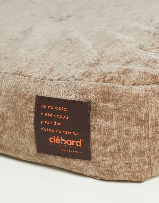 Coussin pour chien velours doré